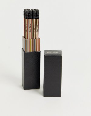 Подарочный набор карандашей с полосками в черном футляре -Черный Paul Smith