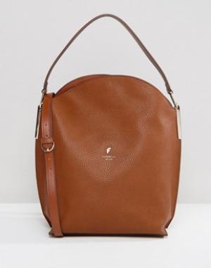Светло-коричневая сумка-хобо через плечо Fiorelli. Цвет: рыжий