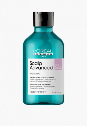 Шампунь LOreal Professionnel L'Oreal профессиональный Scalp Advanced регулирующий баланс чувствительной кожи головы, 300 мл. Цвет: прозрачный