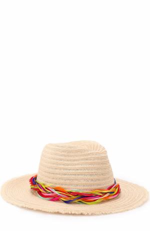 Шляпа Courtney с повязкой из перьев Eugenia Kim. Цвет: бежевый