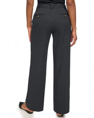 Брюки Baxter Front Fly Extend Tab Wide Leg Trousers, цвет Black/Parchment DKNY