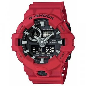 Наручные часы G-Shock GA-700-4A, красный CASIO. Цвет: красный