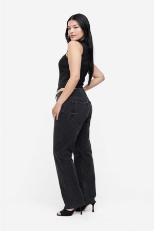 Прямые джинсы стандартного кроя с пышной посадкой H&M