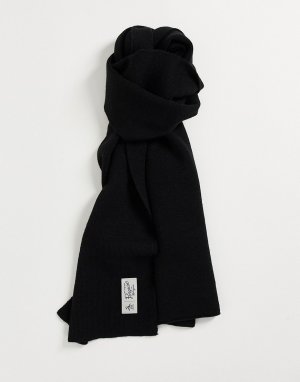Черный трикотажный шарф -Черный цвет Original Penguin
