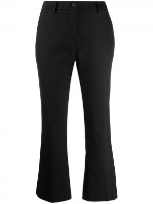 Укороченные расклешенные брюки Pt01. Цвет: черный