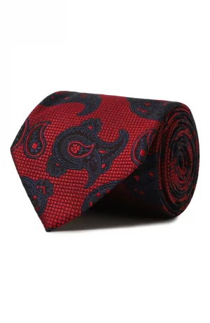Шелковый галстук Zegna. Цвет: красный