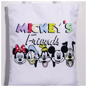 Сумка шоппер Mickeys friends, Микки и друзья, 31*1*40,5см, отд без молнии, подклада Disney. Цвет: белый