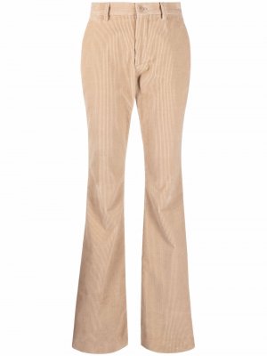 Вельветовые расклешенные брюки ETRO. Цвет: бежевый