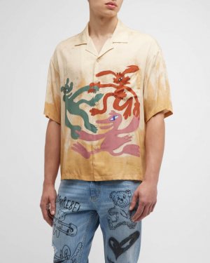 Мужская рубашка с графическим принтом для танцоров Domrebel