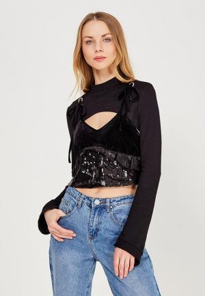 Комплект LOST INK 2 IN 1 SEQUIN CAMI SWEAT. Цвет: черный