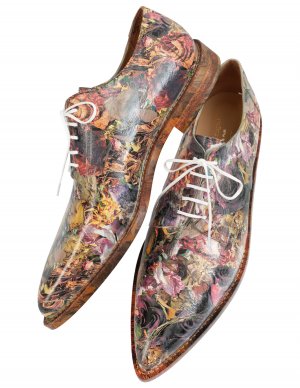 Кожаные туфли с цветочным принтом Comme des Garcons