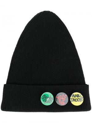 Шапка-бини со значками Marc Jacobs. Цвет: чёрный