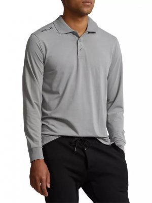 Рубашка поло с длинными рукавами из джерси Lounge , серый Rlx Ralph Lauren
