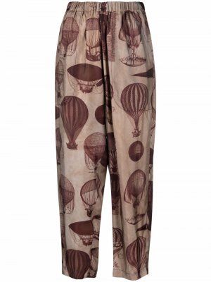 Hot air balloon-print trousers Uma Wang. Цвет: серый