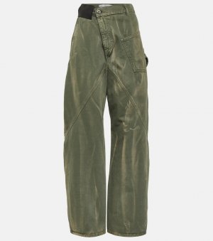 Прямые джинсы с завышенной талией, зеленый JW Anderson