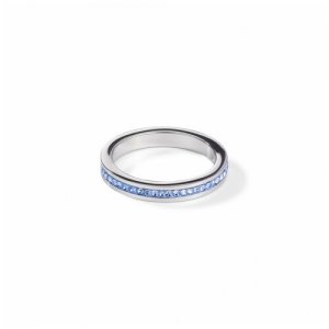 Кольцо Hellblau-Silver 17.2 мм 0129/40-0741 54 Coeur de Lion. Цвет: серебристый/синий