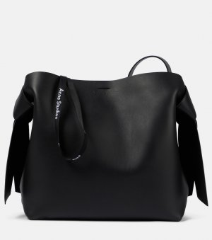 Кожаная сумка через плечо musubi среднего размера, черный Acne Studios