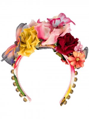 Ободок с цветочным декором Dolce & Gabbana. Цвет: красный