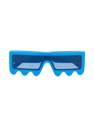 Солнцезащитные очки в квадратной оправе Stella McCartney Kids. Цвет: синий