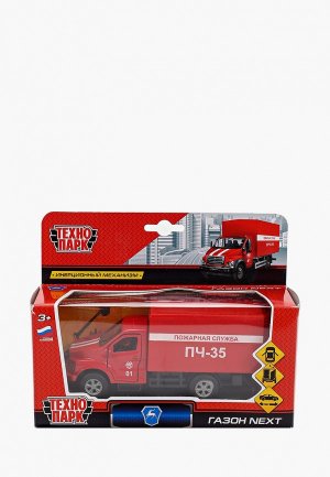 Игрушка Технопарк Пожарная машина ГАЗ Газон Next, 14.5 см. Цвет: красный