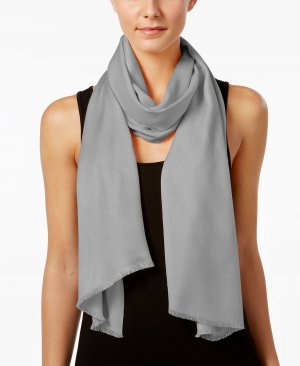 Женский однотонный атласный шарф из пашмины , мульти Calvin Klein