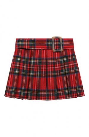 Шерстяная юбка Dolce & Gabbana. Цвет: красный