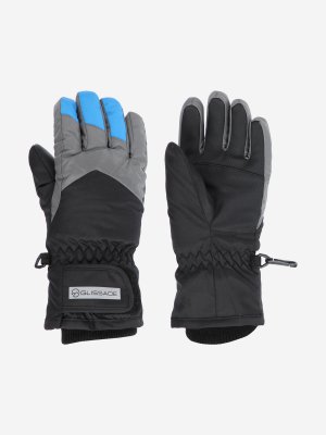 Перчатки для мальчиков, Черный, размер 4 Glissade. Цвет: черный