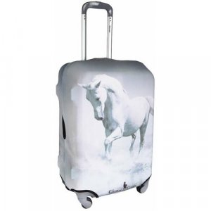 Чехол для чемодана , размер L, белый, серый Gianni Conti. Цвет: микс/белый/серый
