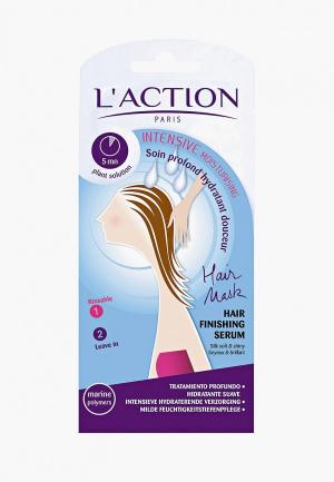 Маска для волос LAction L'Action увлажнения и придания мягкости, 15 г + Сыворотка, 3,5 мл. Цвет: прозрачный