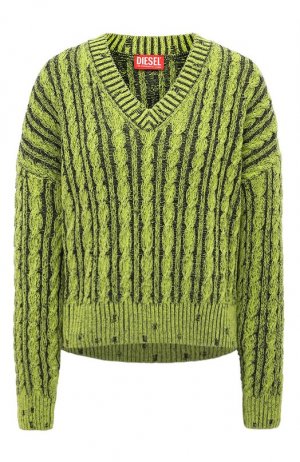 Хлопковый свитер Diesel. Цвет: зелёный