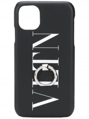Чехол для iPhone 11 с логотипом VLTN Valentino Garavani. Цвет: черный