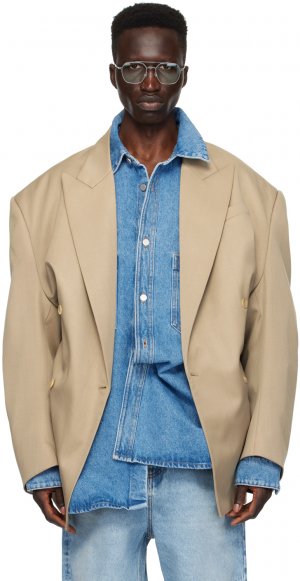 Бежевый пиджак с остроконечными лацканами , цвет Medium beige Hed Mayner