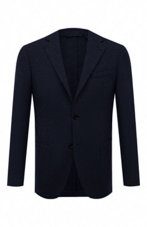 Пиджак из шерсти и кашемира Giampaolo. Цвет: синий