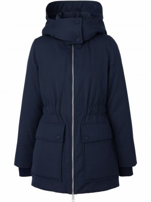 Detachable hood zipped coat Burberry. Цвет: синий
