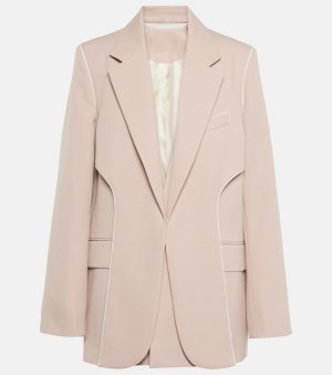 Асимметричный пиджак из смесовой шерсти , розовый Victoria Beckham