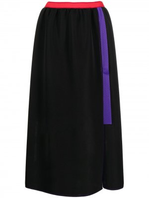 Layered colour-block midi skirt Kolor. Цвет: черный