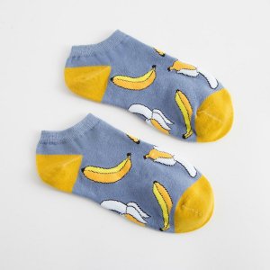 Носки укороченные MINAKU. Цвет: синий, желтый