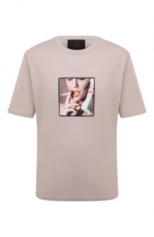 Хлопковая футболка Limitato. Цвет: серый