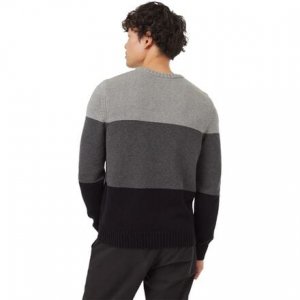 Свитер Highline Blocked Crew мужской , цвет Grey Heather/Dark Heather/Meteorite Black Heather Tentree