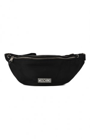 Текстильная поясная сумка Moschino. Цвет: чёрный