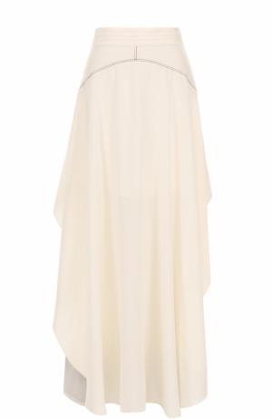 Шелковая юбка-макси с разрезами By Malene Birger. Цвет: кремовый