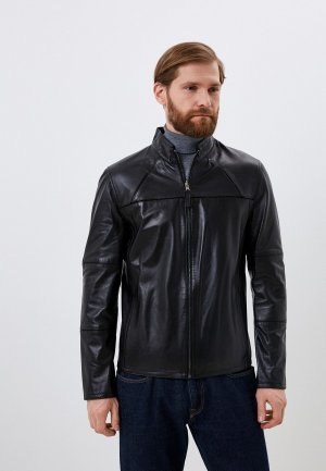 Куртка кожаная Giorgio Di Mare. Цвет: черный