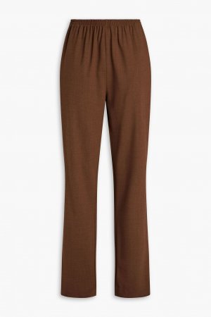 Зауженные брюки из эластичной шерсти ESKANDAR, коричневый Eskandar