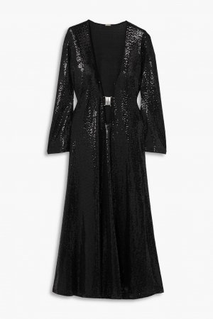 Платье макси Nina из эластичного джерси с пайетками и вырезами, черный Dodo Bar Or
