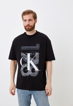 Футболка Calvin Klein Jeans. Цвет: черный