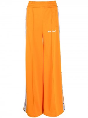 Спортивные брюки широкого кроя с лампасами Palm Angels. Цвет: оранжевый