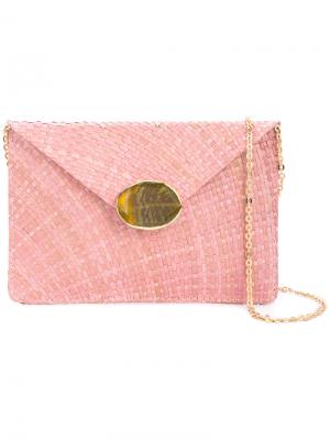 Декорированный клатч-конверт Kayu. Цвет: розовый и фиолетовый
