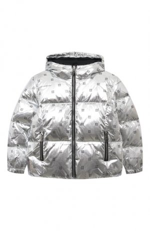 Пуховая куртка Givenchy. Цвет: серебряный