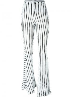 Контрастные брюки Richard Malone. Цвет: белый