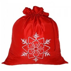 Новогодний мешок для подарков (65 х 75 см) (7968) Весёлые Ёлки. Цвет: красный/бордовый